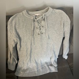 Long gray sweater